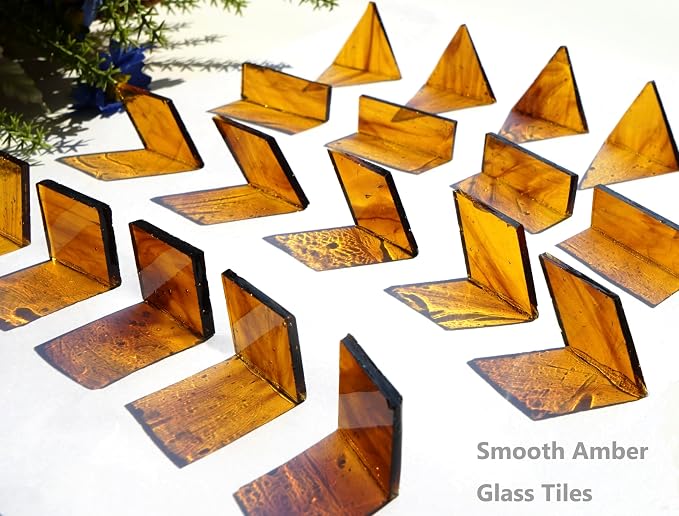 200g Transparent Mosaic Glass Tiles, Large Cathedral Stained Glass Tiles - Image 3