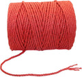 4mm x 100 Feet Red Jute Rope, Twine for Gardening Tomato Climbing Plant Tie Floristry Crafts Gift Wrapping Packing Decor