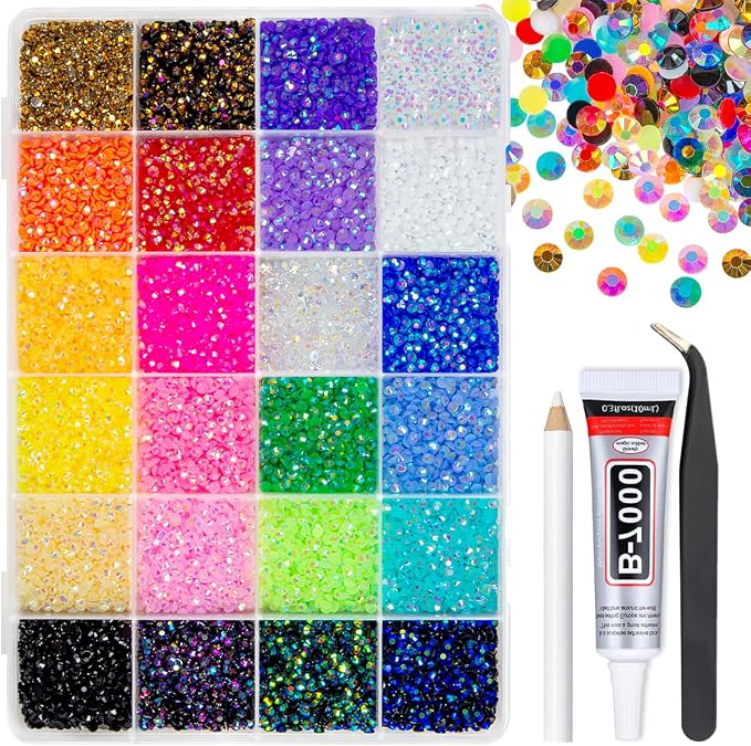 qiipii 24 Color 13800pcs 3mm Jelly Resin Rhinestones by qiipii