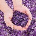3 LB Amethyst Crystal Rocks Tumbled Crushed Stones Amethyst Crystal Quartz by EZEELAI