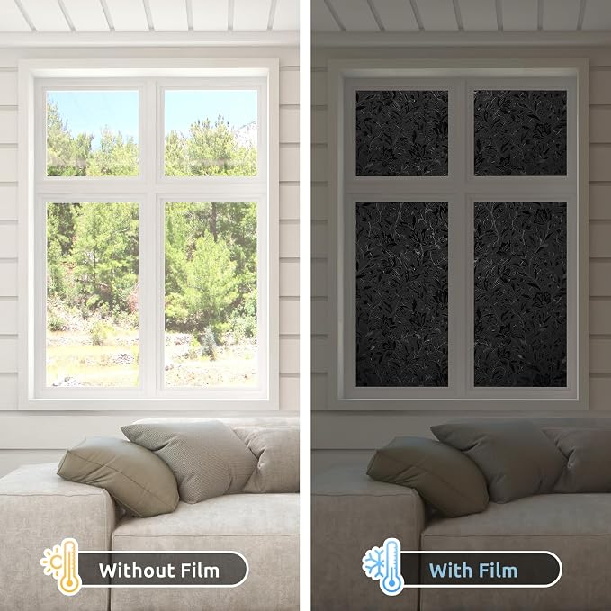 rabbitgoo Total Blackout Window Film, 17.5" x 78.7" | Sun Blocking Light Blocker - Image 6
