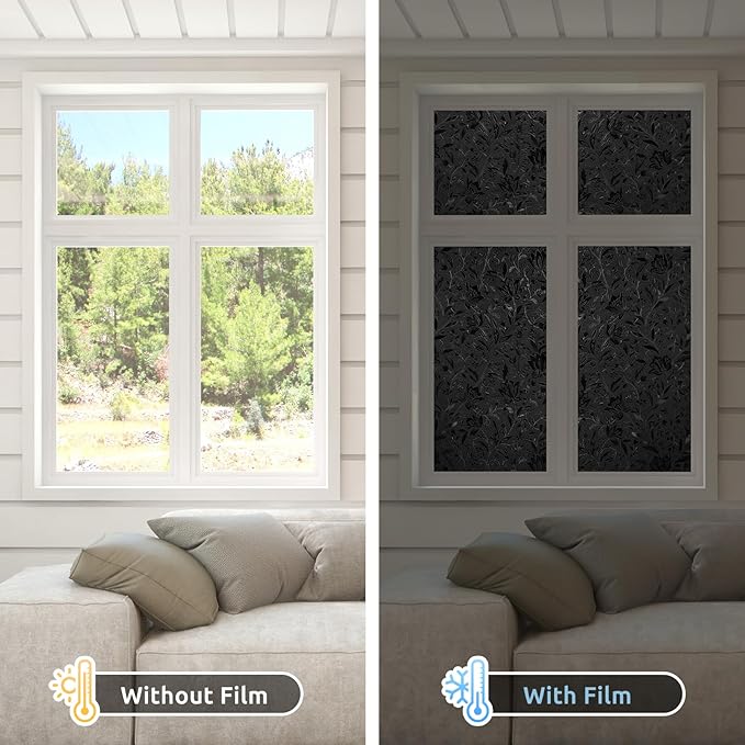 rabbitgoo Total Blackout Window Film, 23.6" x 78.7" | Sun Blocking Light Blocker - Image 6