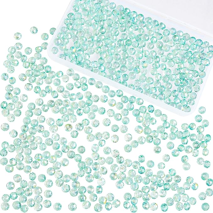 500Pcs 6mm Crystal Glass Beads for Jewelry Making Beads for Bracelets Necklace by Laopottbeads