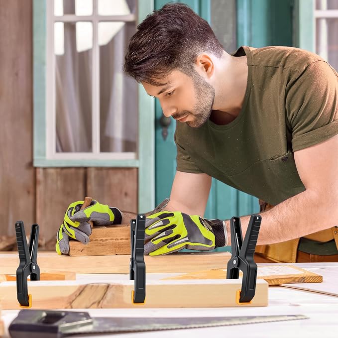 50 Pack Spring Clamps, Heavy Duty Plastic Woodworking Clamps & Multi-Use - Image 7