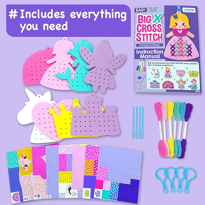 EZCRA Princess Cross Stitch Kit - Image 3