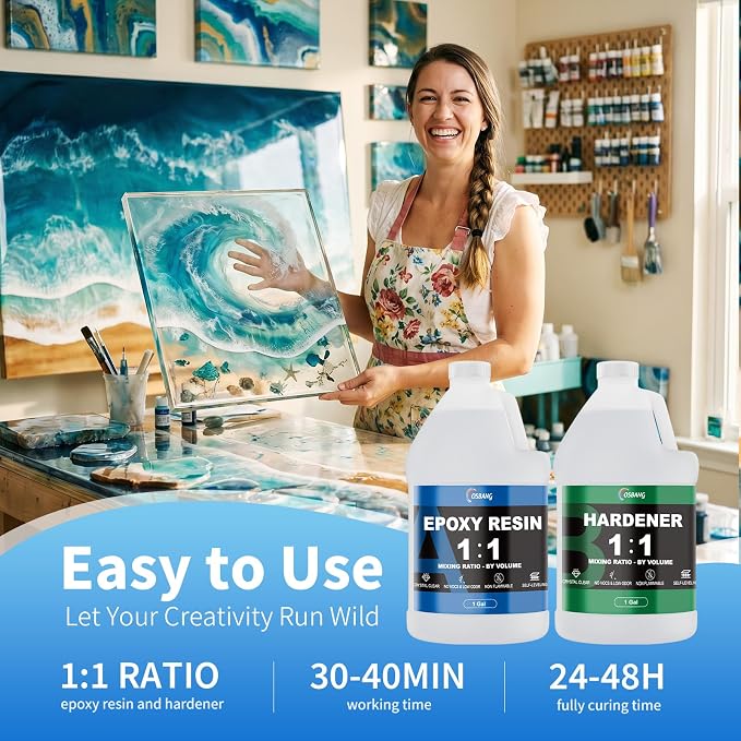 2 Gallon Epoxy Resin Kit Crystal Clear Resin - Image 5