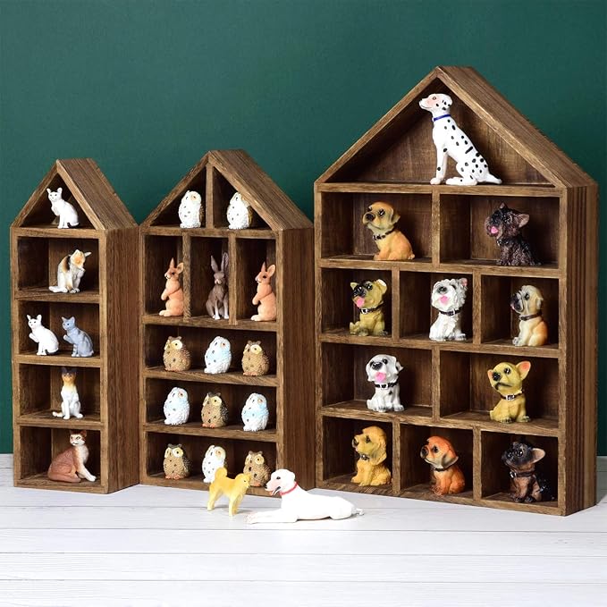 Ikee Design House-Shaped Wooden Shadow Cubby Box Display Shelf Organizer - Image 6