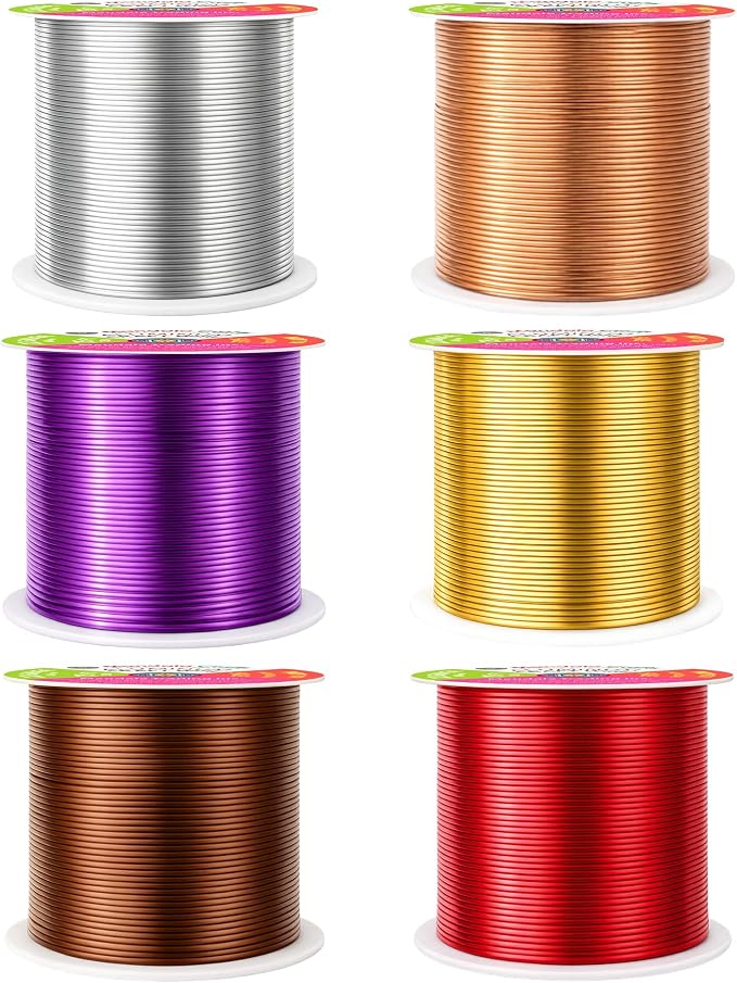 Mandala Crafts 22 GA Purple Brown Red Assorted Anodized Aluminum Craft Wire | - Image 2