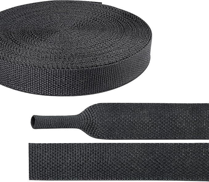 Heat Shrink Wire Loom 2:1 Shrinkable Braided Cable Sleeve 3/8 Inch ID-180ft by BuyUneed