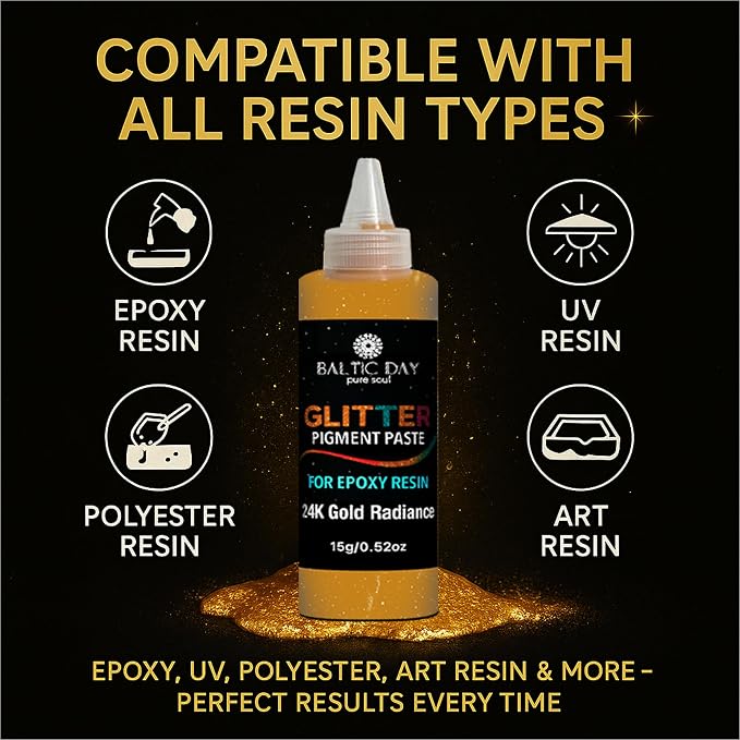Sky Blue Sparkle Epoxy Pigment Paste XL – Ultra-Concentrated Vibrant Blue Resin - Image 5