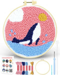 FIVEIZERO DIY Punch Needle Kit for Beginners, Yarn Punch Needle Art Craft Kit by FIVEIZERO