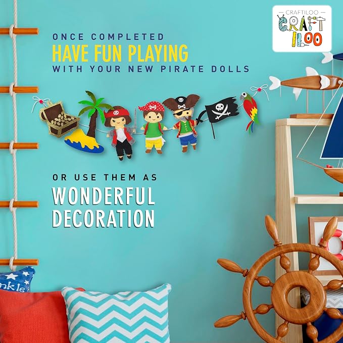 Pirates Pre-Cut Fun Kids Sewing Kit - Image 7