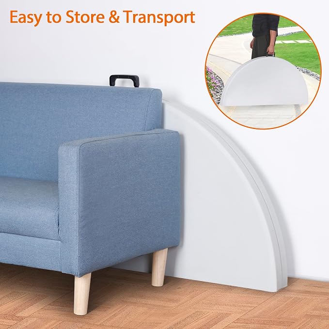 SUPER DEAL 4 Foot Round Folding Card Table - Image 7