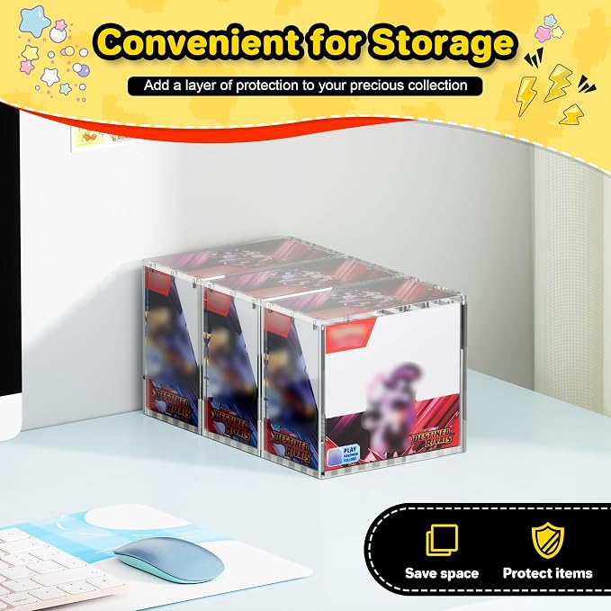 4 PCS PKMN Booster Box Acrylic Case, 5MM Acrylic Display Case, Dustproof and - Image 7