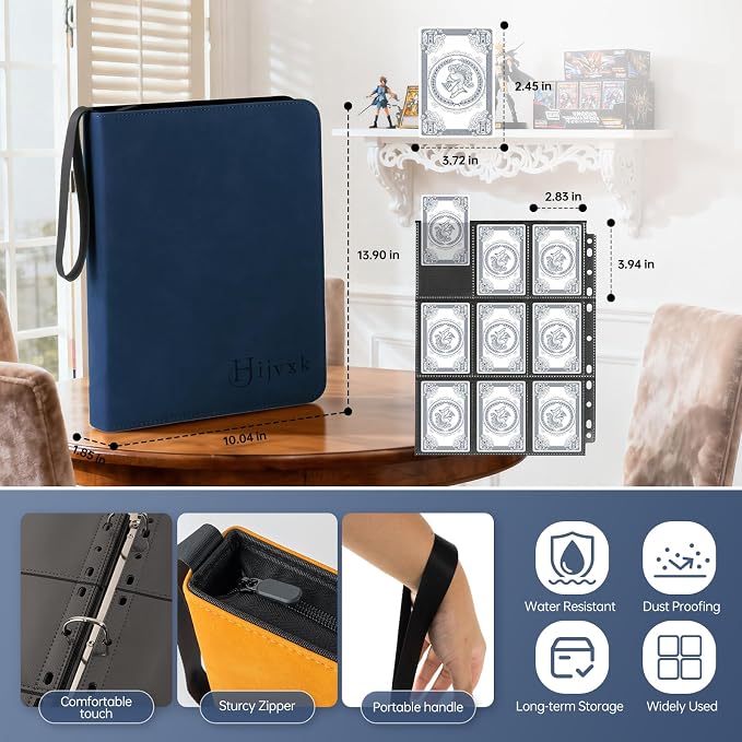 9 Pocket Card Binder, 720 Double Sided Pocket PU Card Binder, Matte Finish - Image 2