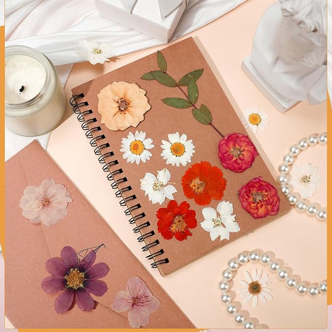 100 Pcs Dried Pressed Flowers, Real Natural Dried Wildflowers Leave - Image 4