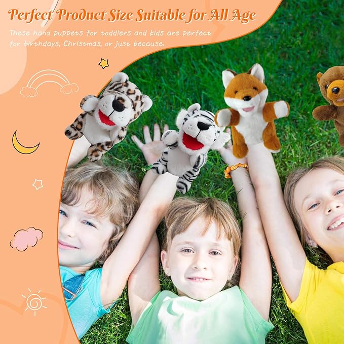 6 Pcs Animal Hand Puppets for Kids - Image 4