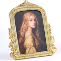 Ornate Gold 5x7 Picture Frame, Vintage Roman Texture, Hand-Crafted Resin Retro by ZIHARA