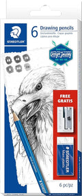 Staedtler Mars Lumograph Art Set | 6 Assorted Sketch Pencils by Staedtler