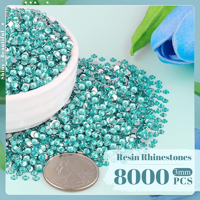 8000PCS 3mm Resin Rhinestones Bulk - Image 2