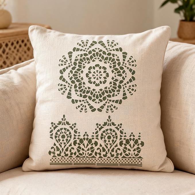 TIAMECH A4 Reusable Vintage Crown Stencil - Image 4