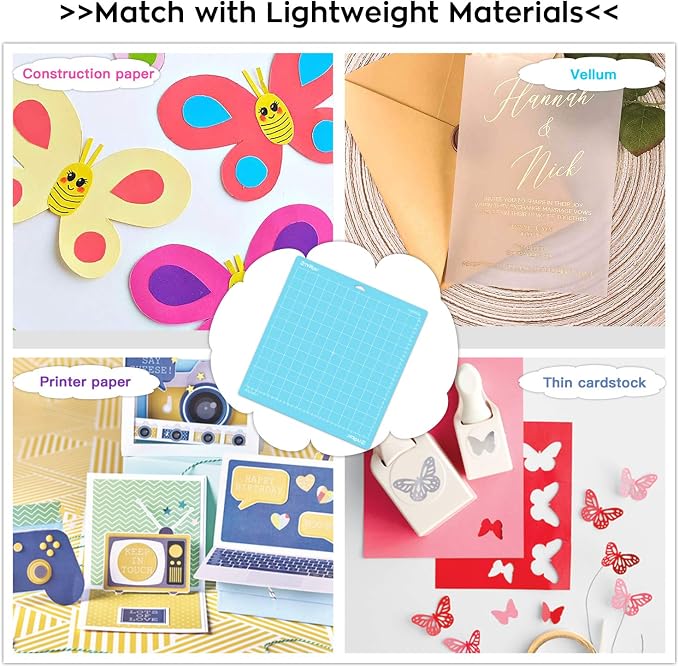 HTVRONT Light Grip Cutting Mat, 6 Pack Cutting Mat 12x12 Compatible - Image 2
