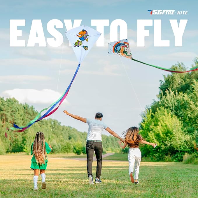 SGftre DIY Own Colored Kite, Blank Diamond Kites - Image 8