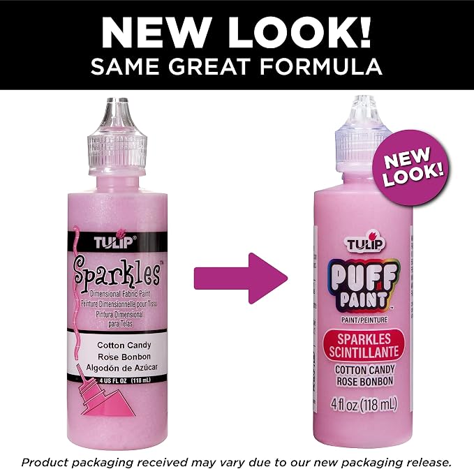 TULIP Puff Paint Sparkles Cotton Candy 4 Fl Oz - Image 5