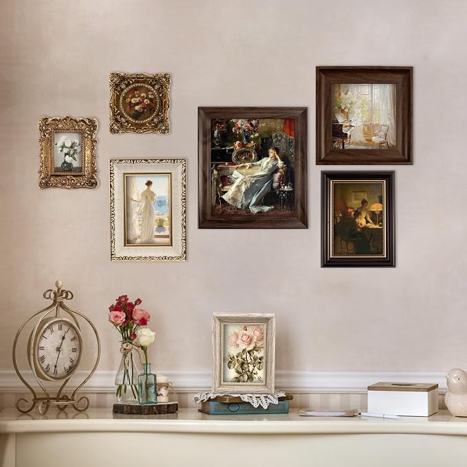 10-Pack Vintage Picture Frames Set, Antique Gallery Wall Frame Set | Wall & - Image 5