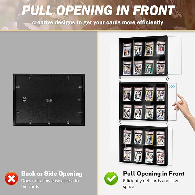 Emfogo Card Display Case, 3 Pack Trading Card Display - Image 3