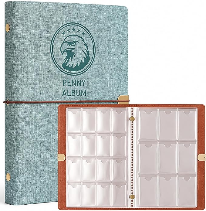 TaoBary Pressed Penny Book Holds 320 or 288 Coins, Pressed Penny Collection by TaoBary