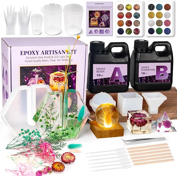 K KERNOWO Epoxy Resin Kit with Light by KKERNOWO