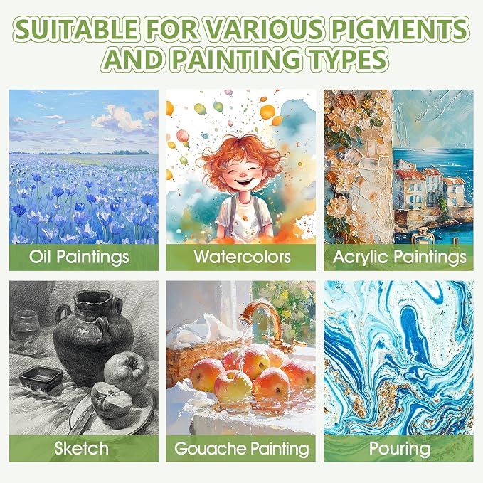 FUMILE Stretched Canvas for Painting 12x12, 12 Pack Square Canvases for - Image 4