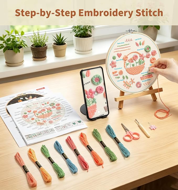 pindda Embroidery Kit for Beginners Adults, - Image 3