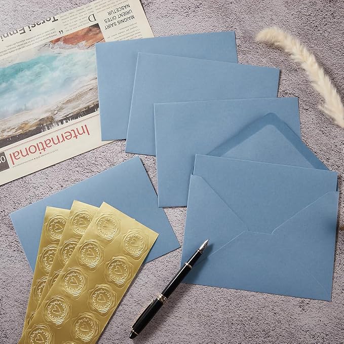 50 Pack Dusty Blue A7 Envelopes - Image 6