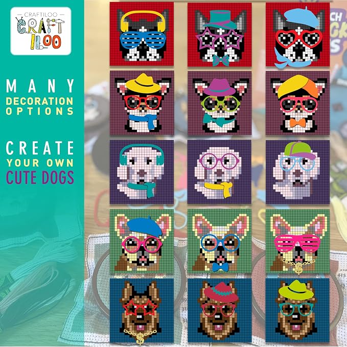 CRAFTILOO Dogs Cross Stitch Kits - Image 5
