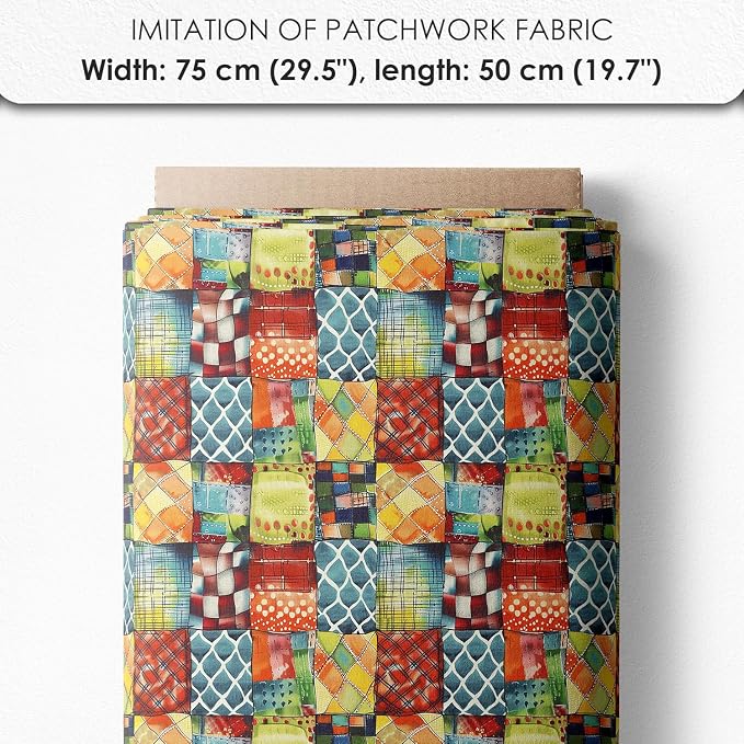 Patchwork Boat Cotton Fabric Panel – Six 10×10 inch Designs + Bonus 29.5×19.6 - Image 7