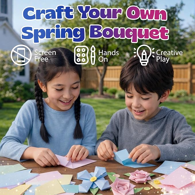 Pinwheel Crafts Flower Origami Kit - Image 4