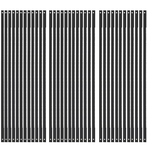 5-Inch 24TPI Scroll Saw Blade Pin End Replacement 24 Pack for W 3921 3923, Drem, Crafts, Del, All 15in.and 16in.Scroll Saw for Wood, High Carbon Steel