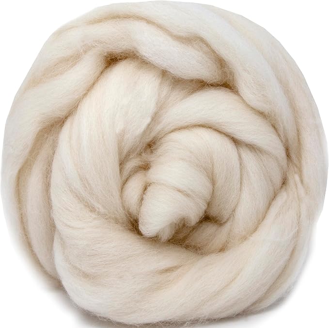 Living Dreams Yarn Wool Roving. Super Soft BFL Combed Top Pre-Drafted by LivingDreamsYarn