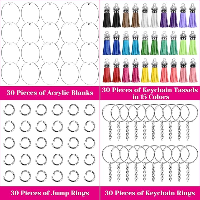 Audab Acrylic Keychain Blanks Kit - Image 2