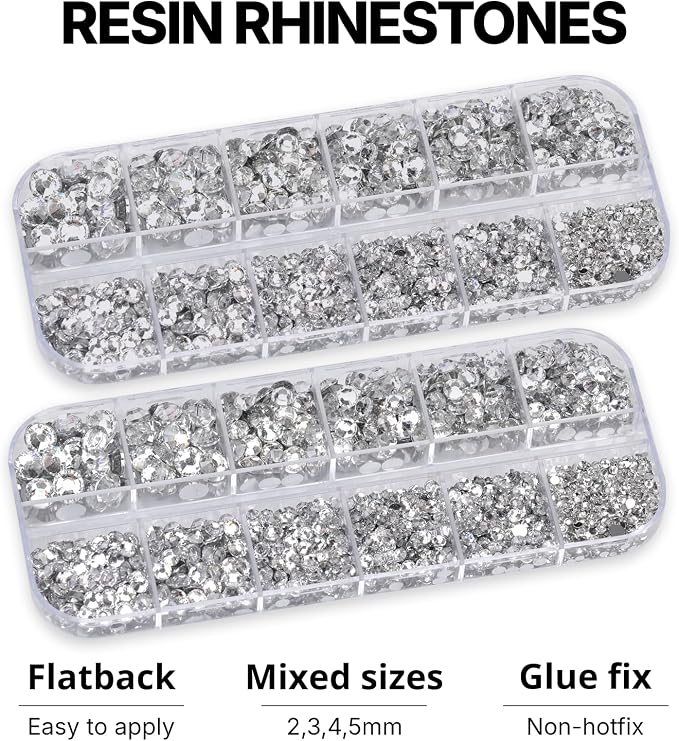 11000PCS Silver Clear Rhinestones - Image 3