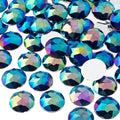 John Bead 200 Pieces 16mm, Royal Blue AB, Acrylic Round Flat Back Rhinestones by JohnBead