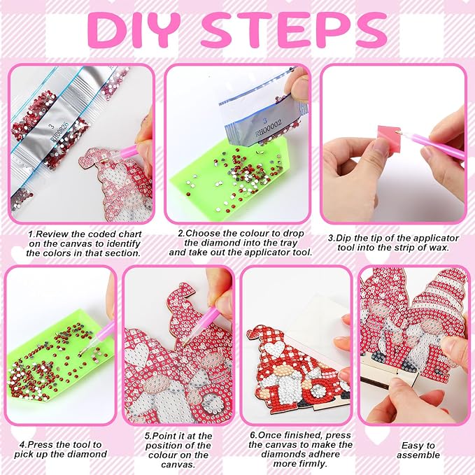 YooNotee 12 Sets Gnome Interchangeable Seasonal Diamond Art Tabletop - Image 4