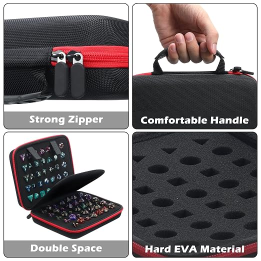 Aoriher 1 Pcs Dice Case with Removable Slotted Tray - Image 4