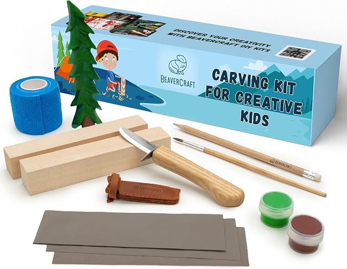 BeaverCraft Wood Carving Kit for Kids & Beginner DIY08 - Image 7