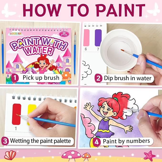 SOCOLER Paint with Water Coloring Books - Image 3