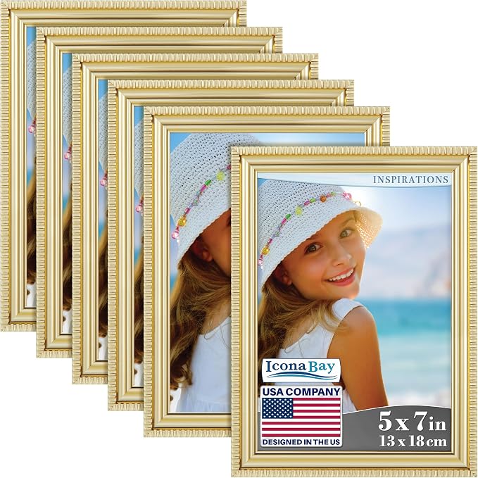 Icona Bay 5x7 Picture Frames, 6 Pack, Contemporary, Inspirations | These Icona - Image 2