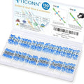 TICONN 150 PCS Solder Seal Wire Connectors, Heat Shrink Butt Connectors, Waterproof and Insulated Electrical Wire Terminals, Butt Splice (150PCS, Blue)