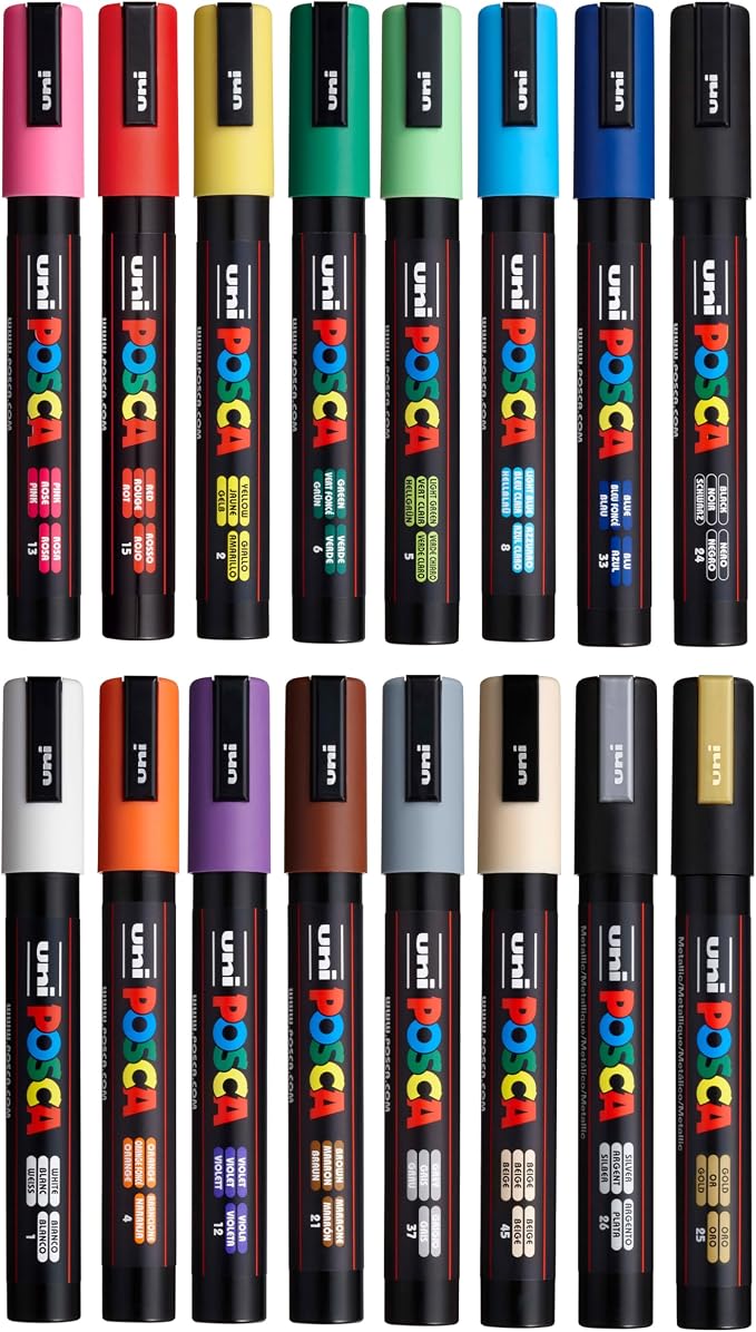 Posca Exclusive 5M Paint Markers Gift Set of 16 - Image 2